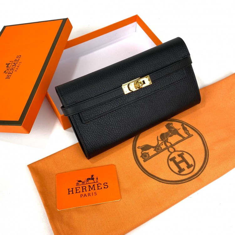 HERMES KELLY LONG WALLET SİYAH